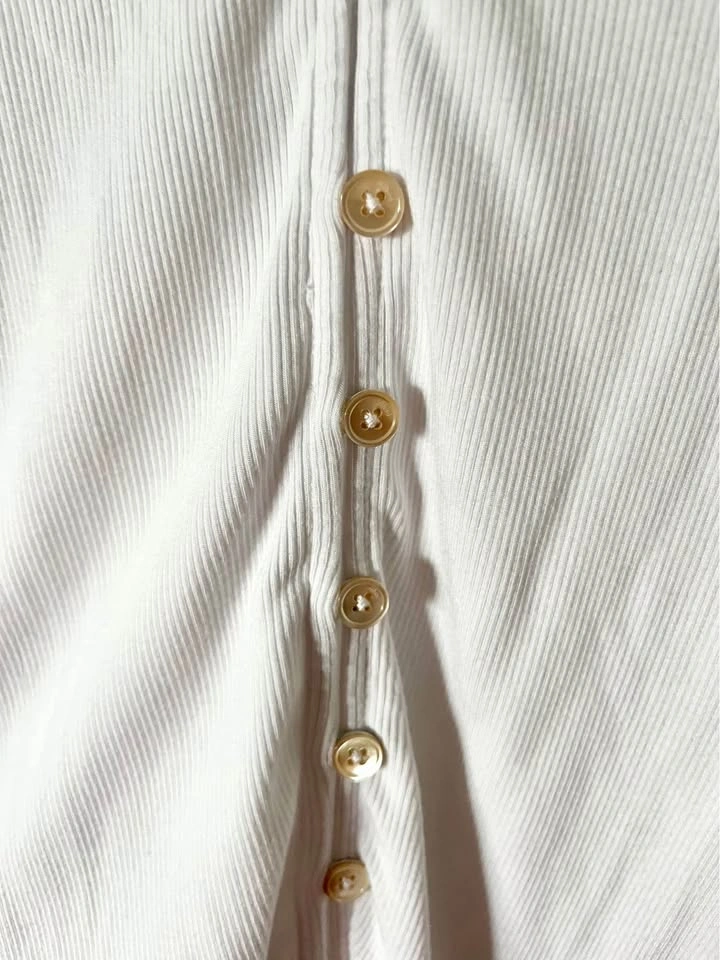 Aritzia Wilfred Ribbed V-Neck Cardigan - Size Small - photo 4