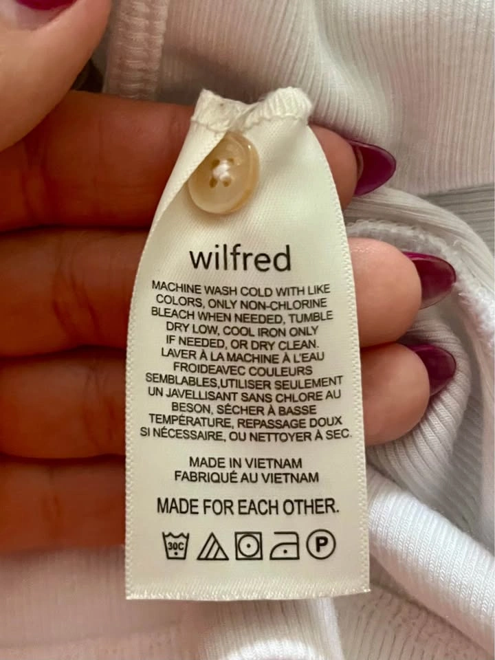 Aritzia Wilfred Ribbed V-Neck Cardigan - Size Small - photo 5