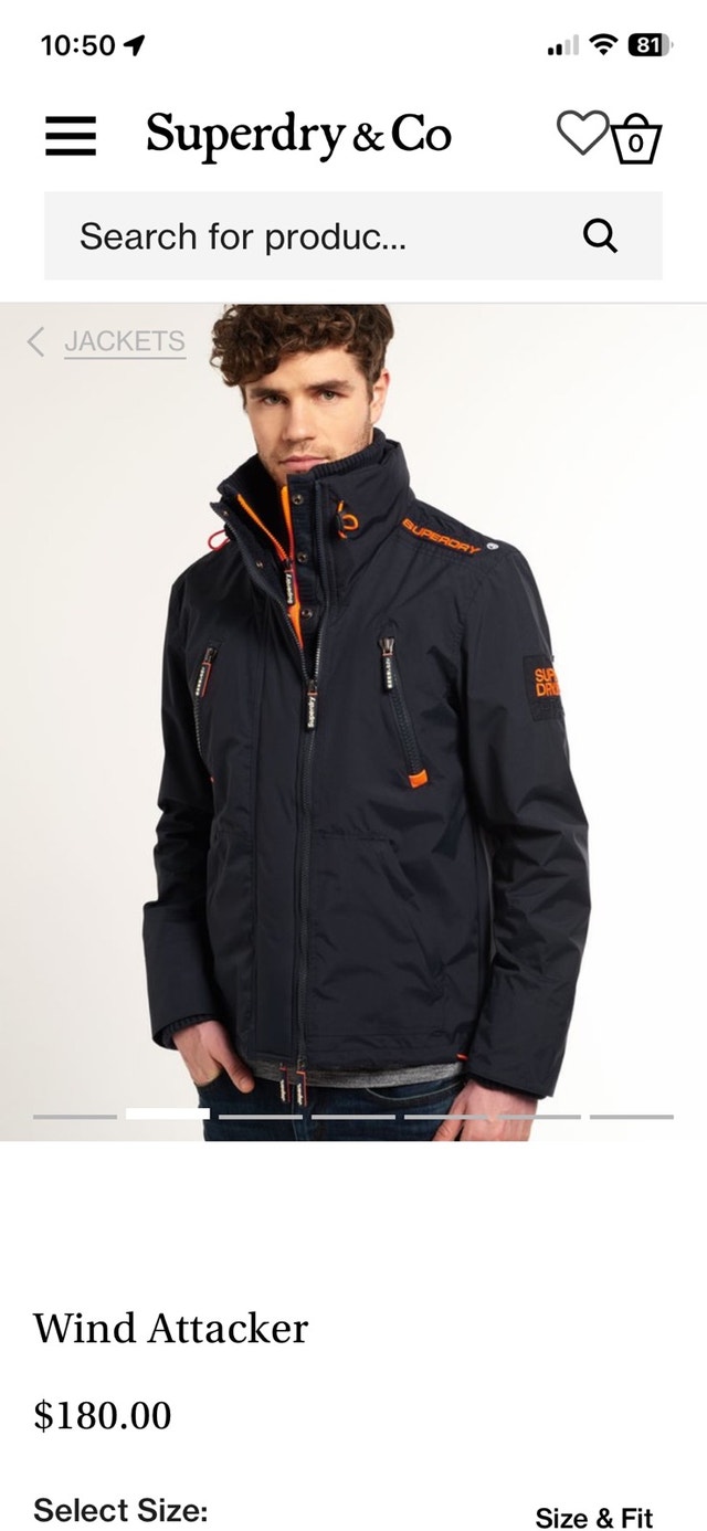 Superdry Windattacker Jacket - medium unisex men’s women - photo 5