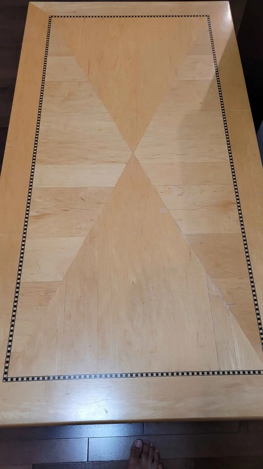 Solid Wood Coffee Table with Inlay Detail - photo 5