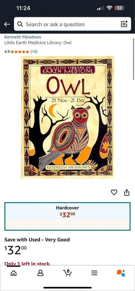 Little Earth Medicine Library: OWL by Kenneth Meadows image indicator(5)
