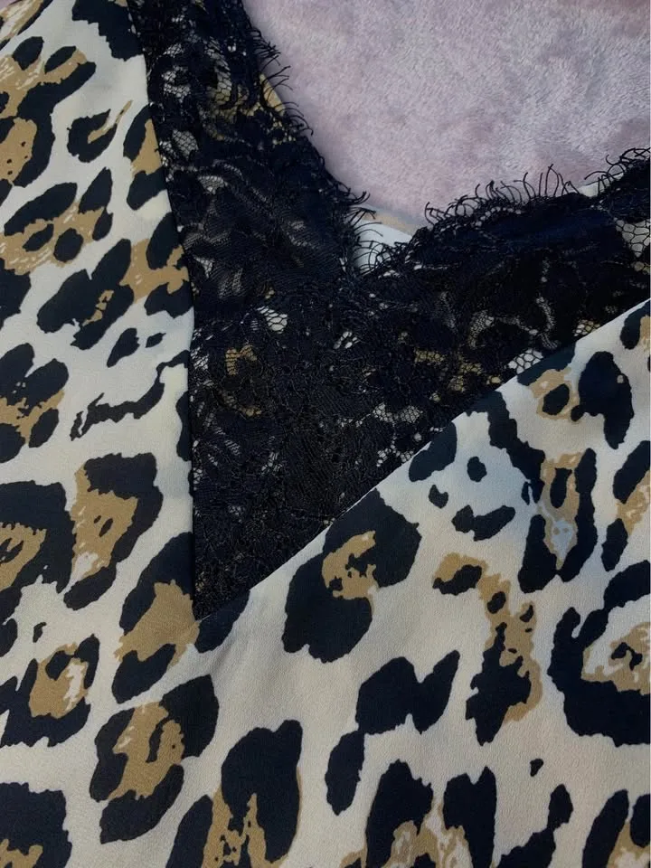 NEW Socialite cheetah print blouse image indicator(2)