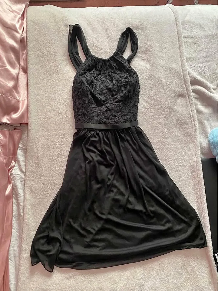 Black halter bridal/prom fancy dress from DAVID’s BRIDAL thumbnail