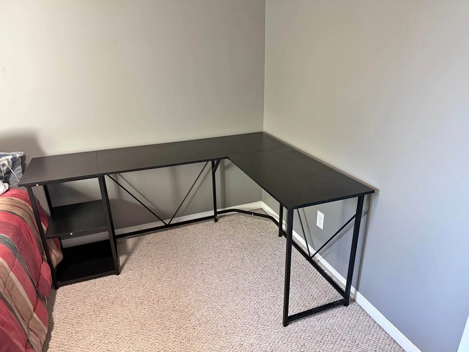 67” L-shaped desk