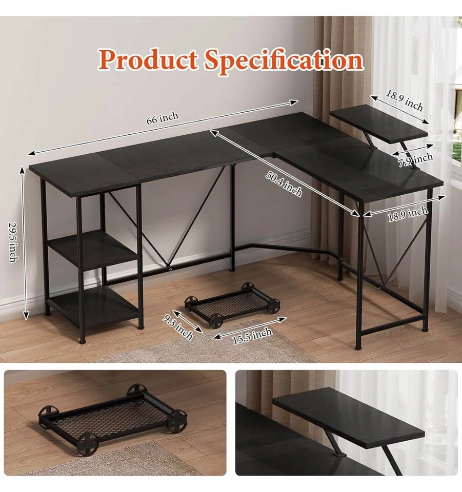 67” L-shaped desk - photo 3