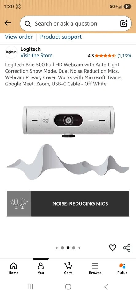 Logitech Brio 500 Full HD Webcam - photo 4