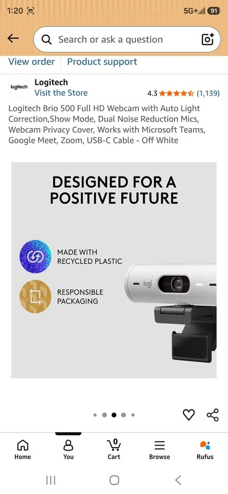 Logitech Brio 500 Full HD Webcam - photo 5