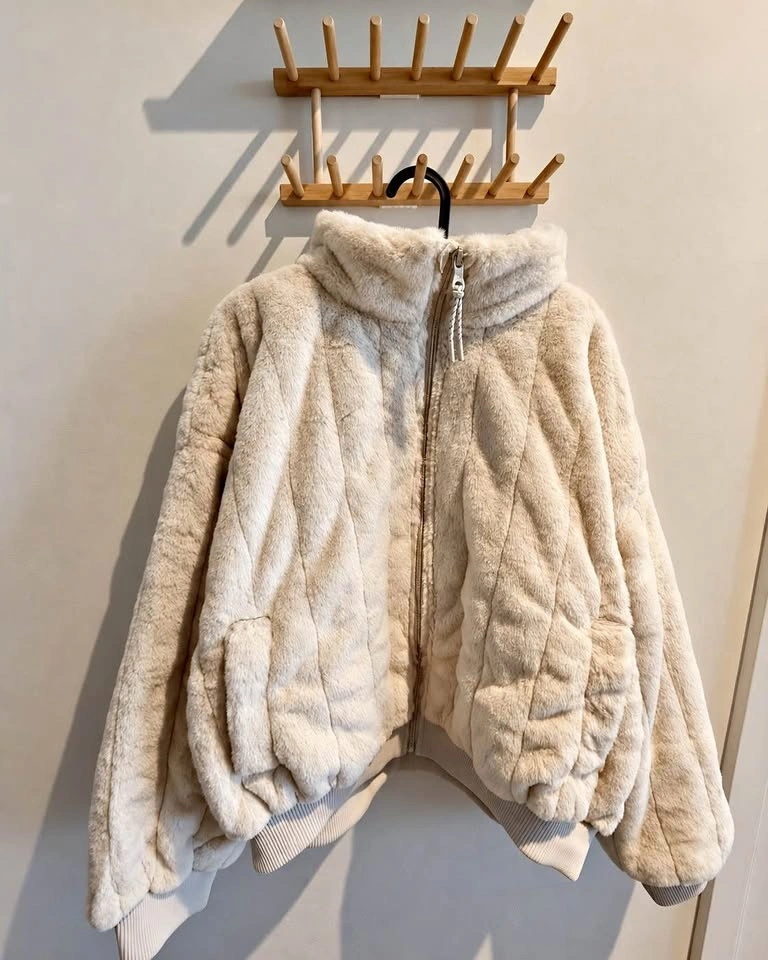 OFFLINE by Aerie Ski Lodge Faux Fur Bomber Jacket, Size L