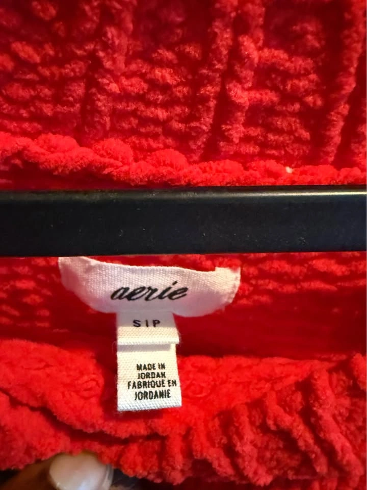 Aerie Like Candy Crew Chenille Sweater (Bright Red– NWT) - photo 4