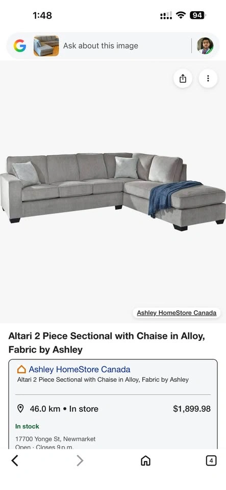 Large L-Shaped Sectional Sofa with Extra-Long Chaise – 117” - photo 3