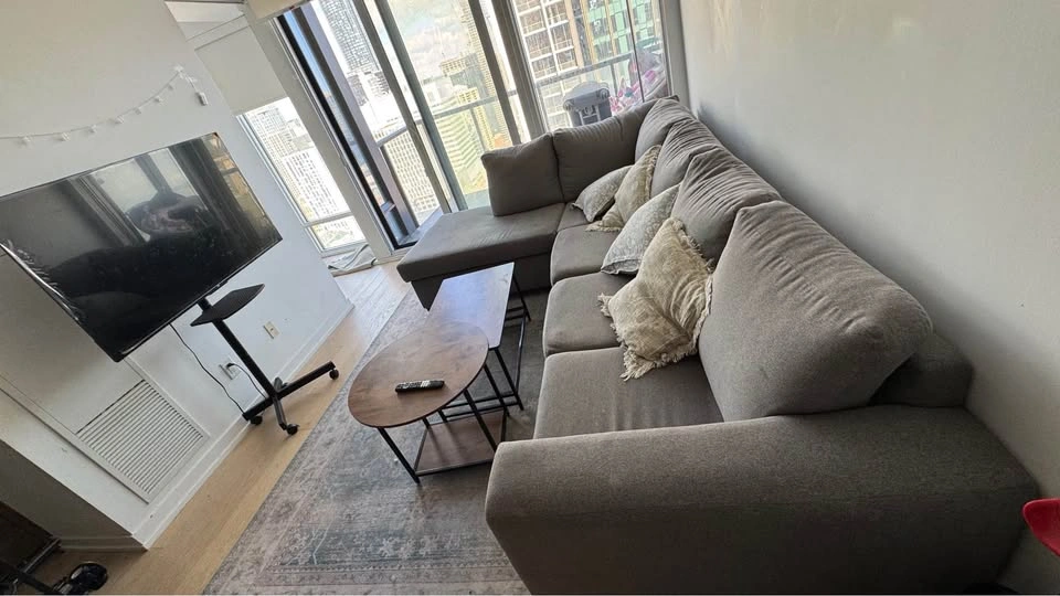 Large L-Shaped Sectional Sofa with Extra-Long Chaise – 117” - photo 4