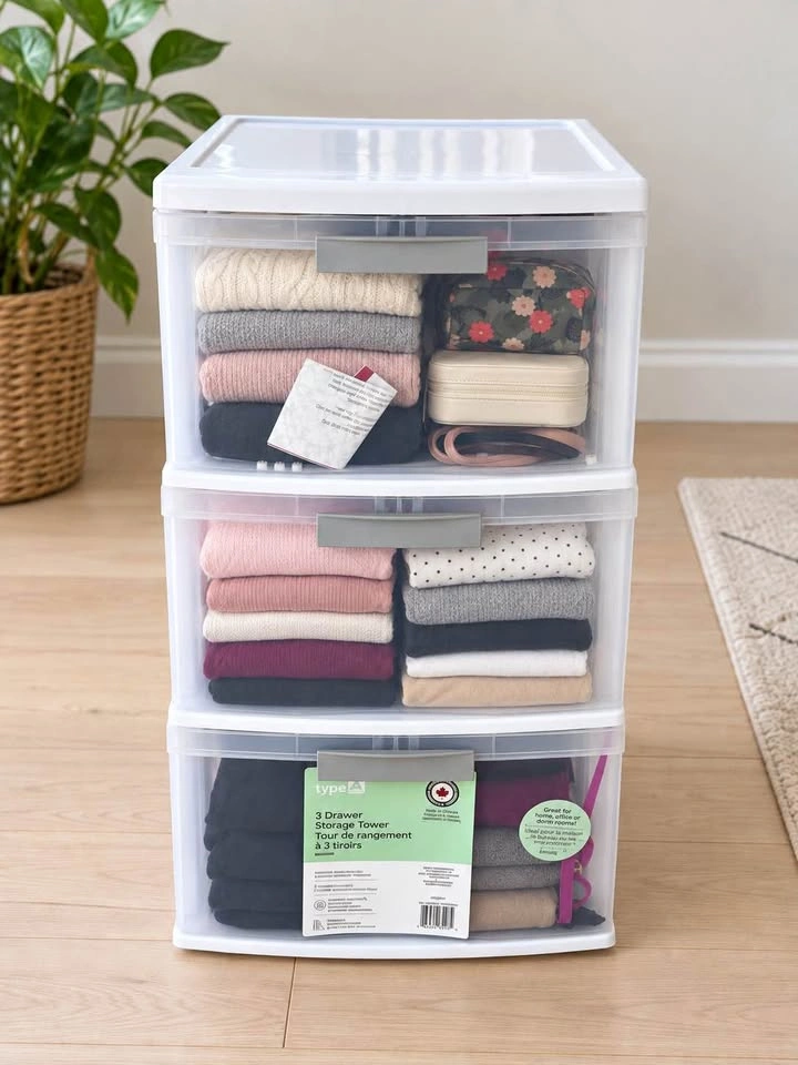 type A Element 3-Drawer Rolling Storage Cart