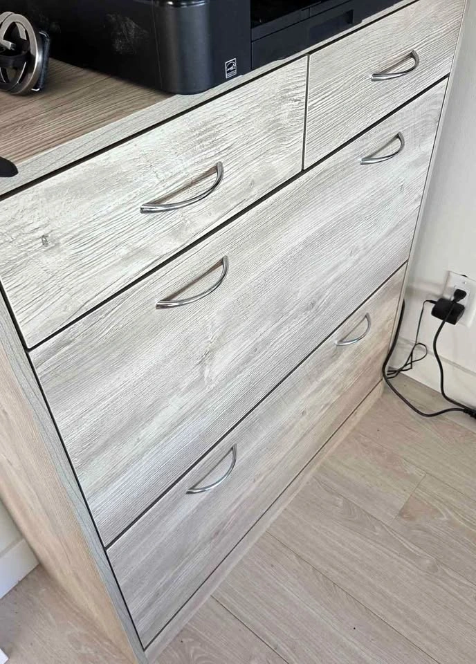 Light Oak Finish Shoe Storage Cabinet