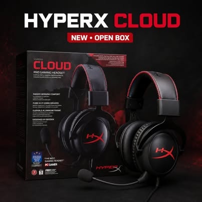 HyperX Cloud Gaming Headset Black/Red New Open Box