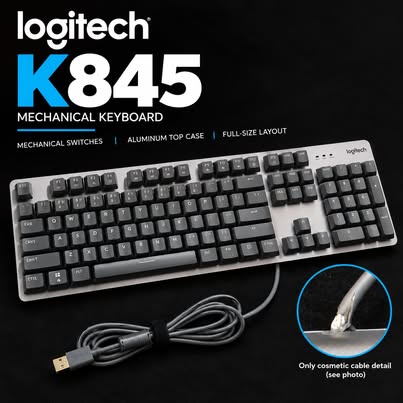 Logitech K845 Mechanical Keyboard – Wired – Gray – New
