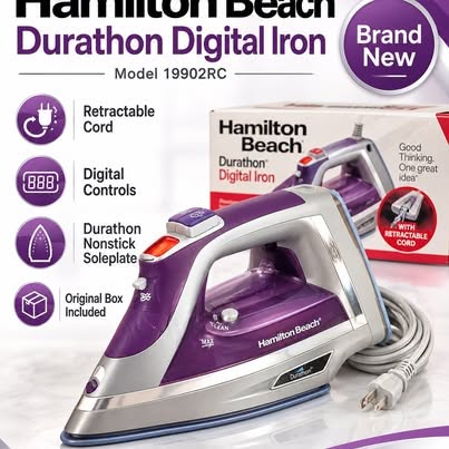 Hamilton Beach Durathon Digital Iron 19902RC – Brand New