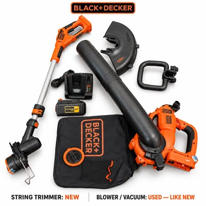 BLACK+DECKER 40V MAX Cordless String Trimmer & Leaf Blower