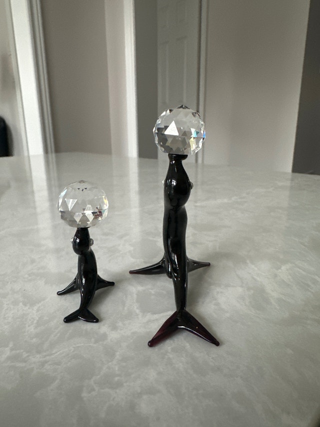 VTG rare Cristalli D’Arte Swarovski miniature seals figurines - photo 4