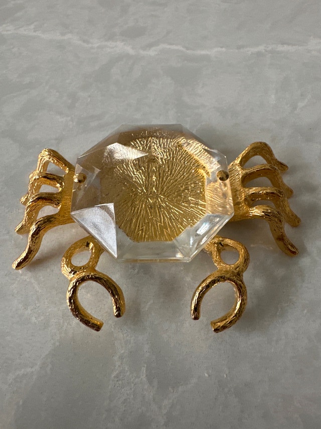 Vintage crystal crab figurine - photo 2