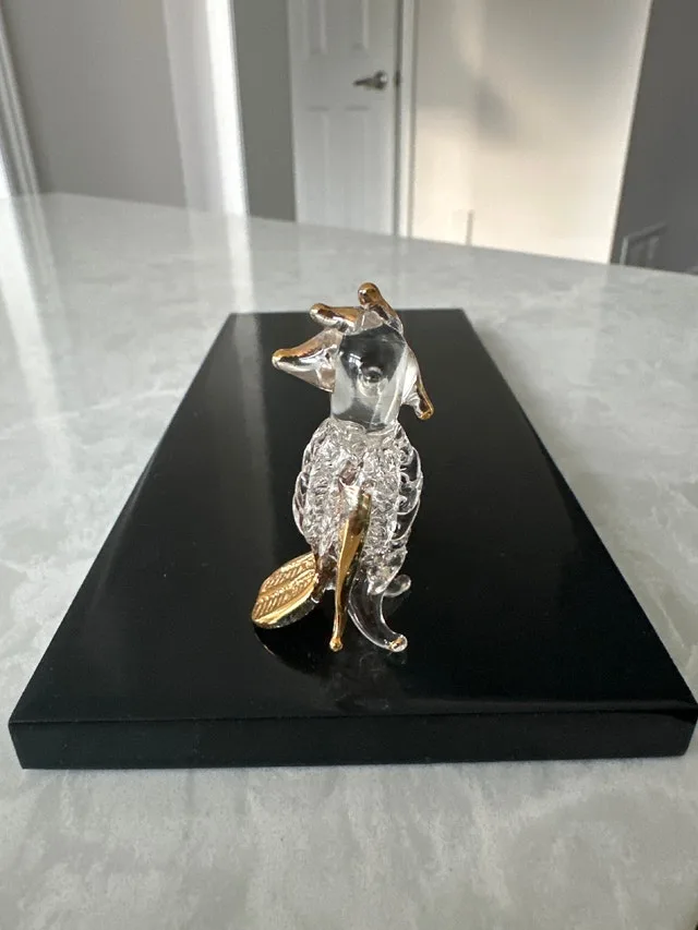 Miniature glass cockatoo parrot figurine - photo 5
