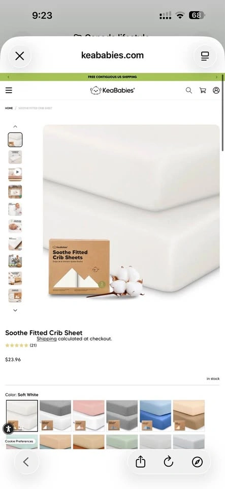 KeaBabies Soothe Fitted Crib Sheets 2-Pack – NEW