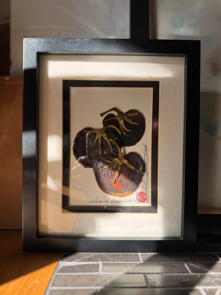 Set of 3 Botanical Kitchen Wall Art – Real Pressed Vegetables - photo 3