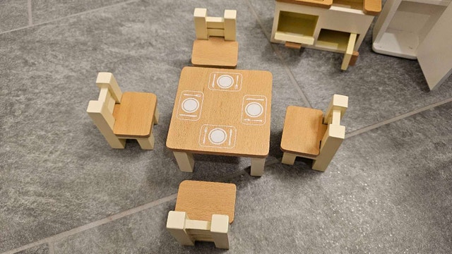 John Lewis Wooden Dolls House Kitchen & Dining Furniture Set - photo 3