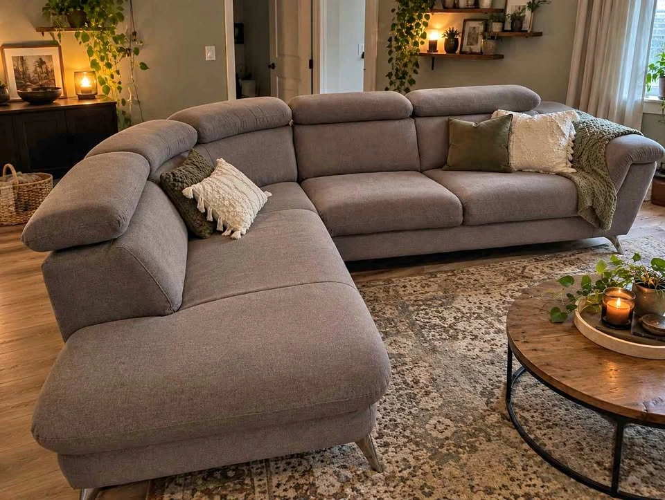 Grey sectional sofa
