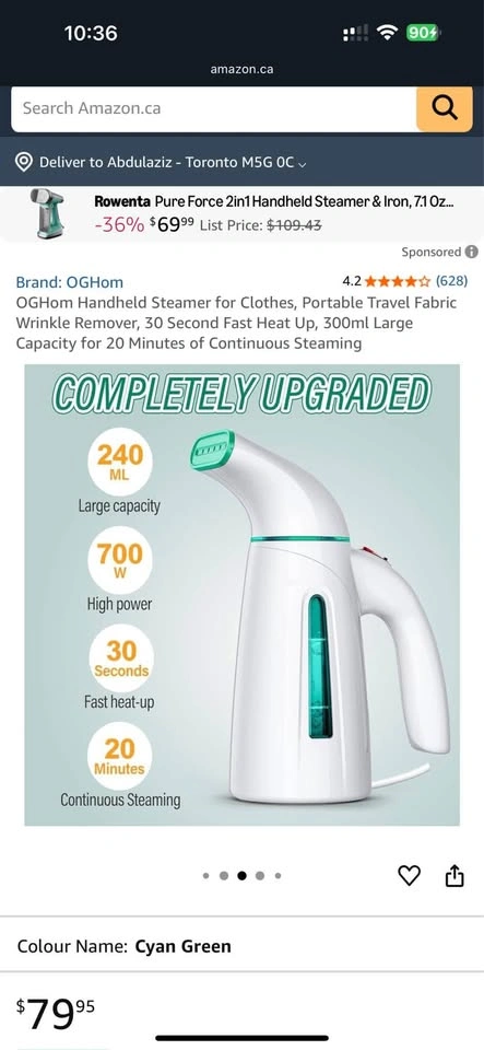 Portable Clothes Steamer – New - photo 3
