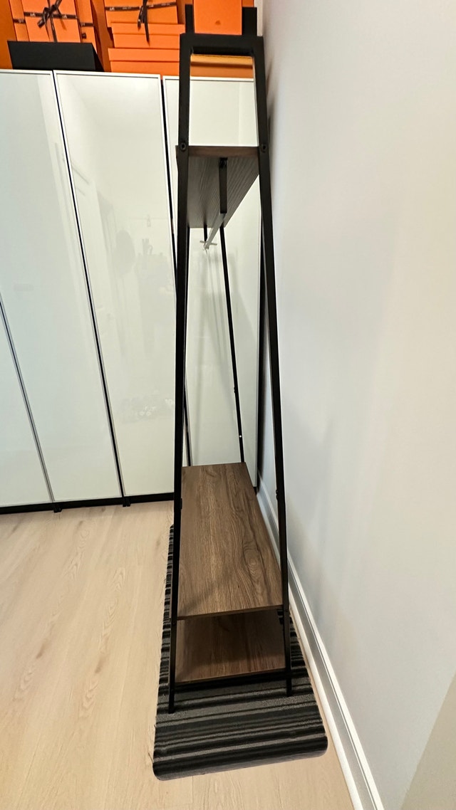 Modern Industrial Garment Rack / Open Closet with Shelves - photo 3