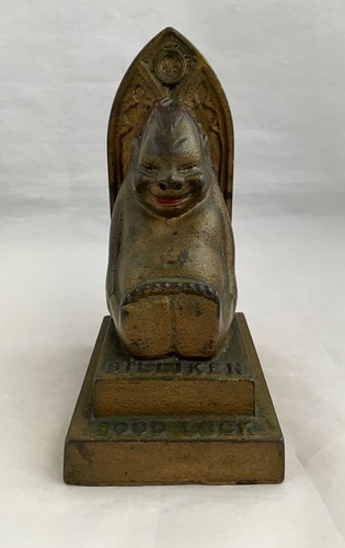 BILLIKEN Antique Cast Iron Coin Bank by A. C. Williams Company