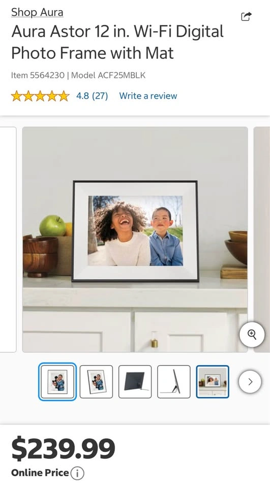 Aura Astor 12” Digital Photo frames! - photo 4