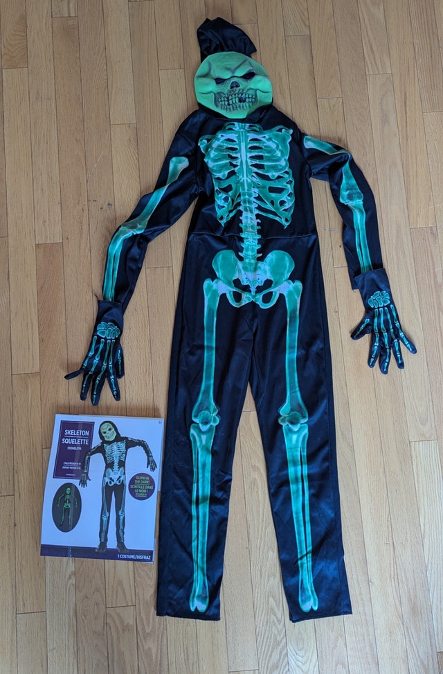 Skeleton Halloween Costume - Child Medium 8-10 years