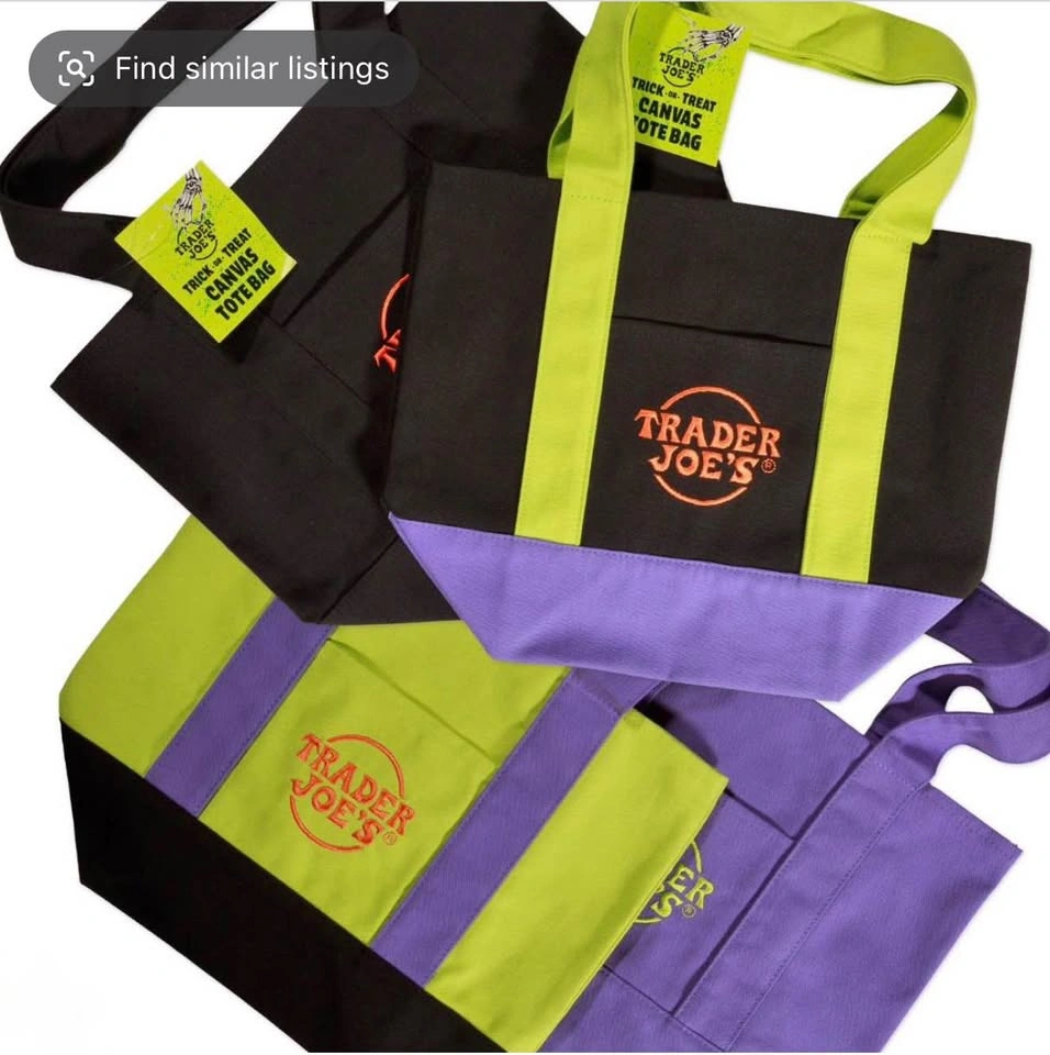 Trader Joe's Trick-or-Treat Canvas Tote Bags