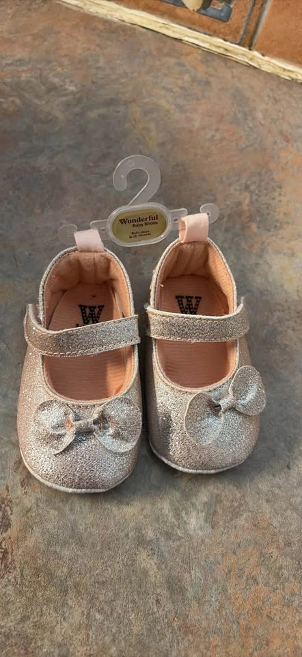 Wonderful Silver Glitter Baby Shoes, 6-12 Months - photo 2