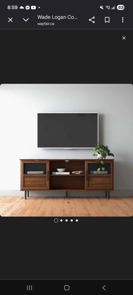 Dark Walnut Cochere 58" 2-Door TV Stand for TVs up to 60" - photo 5