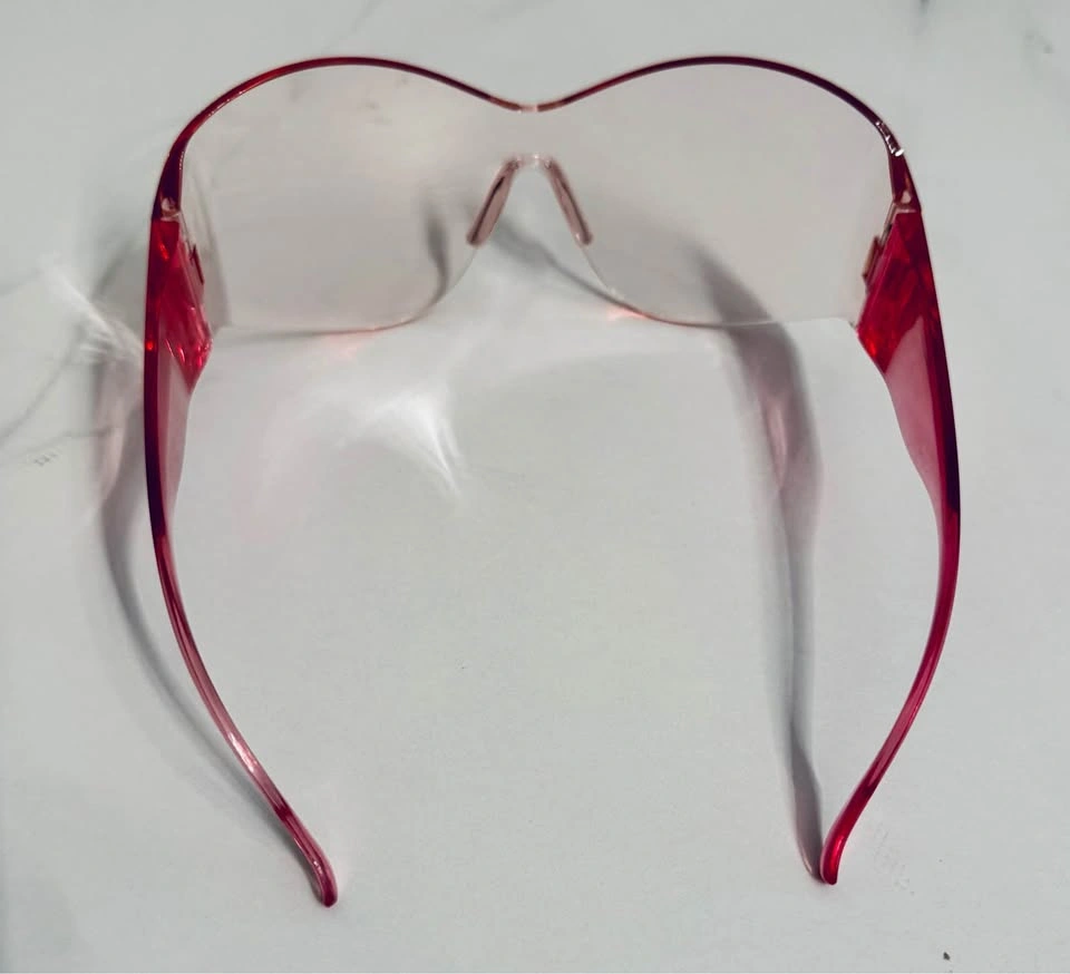 Pink Y2K Wrap Around Shield Sunglasses - photo 2