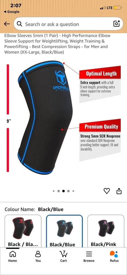 Iron Bull Strength 5mm Elbow Sleeves XXL - photo 3