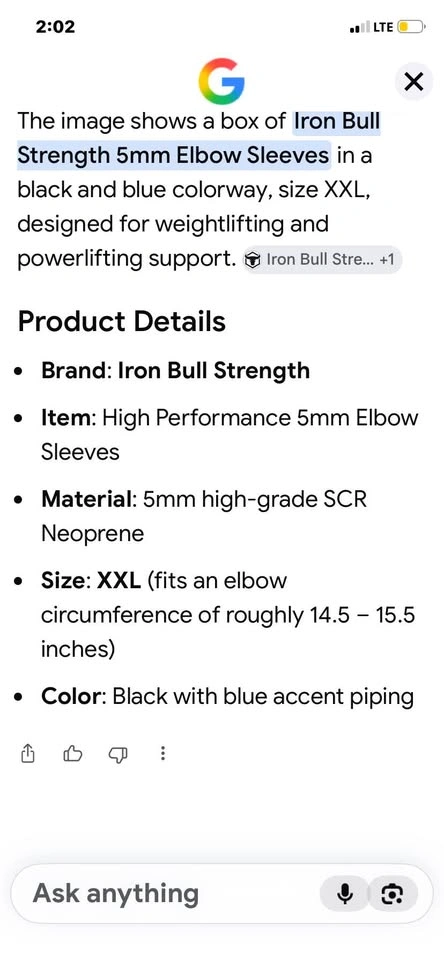 Iron Bull Strength 5mm Elbow Sleeves XXL - photo 5