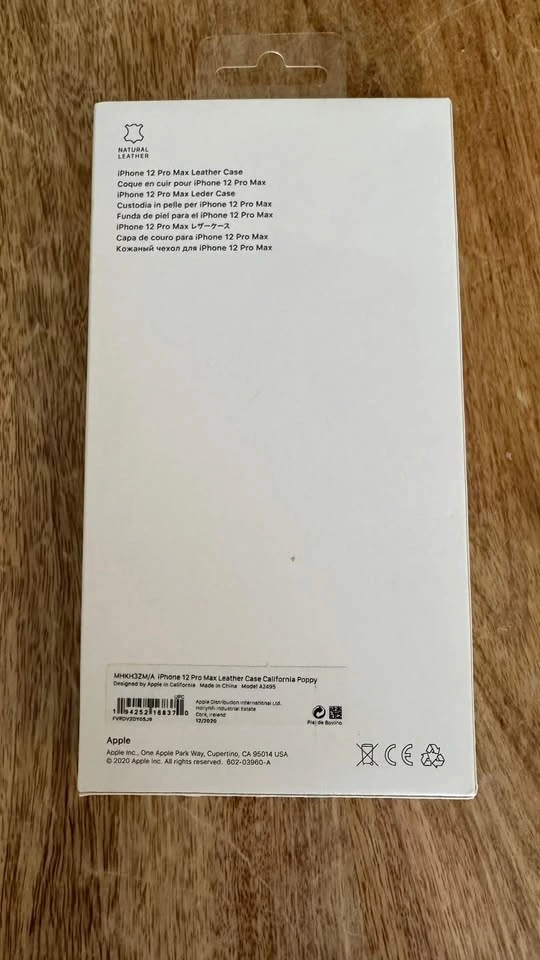 Apple 12 Pro Max leather case - California Poppy - photo 3