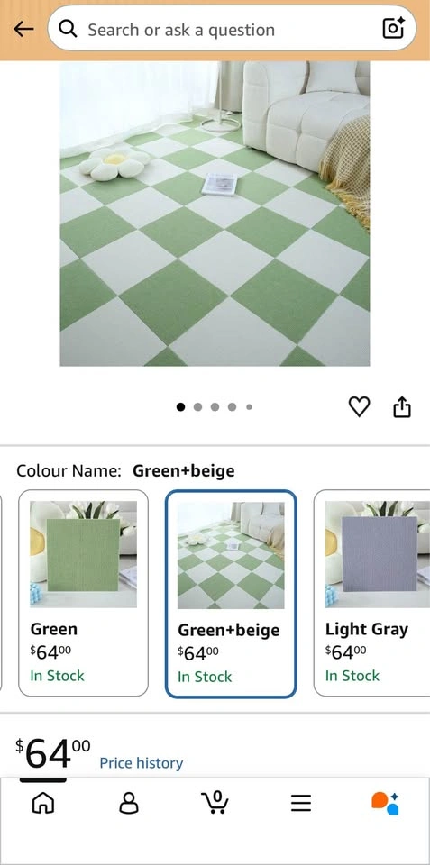 New 12x12 inch peel and stick home carpet tiles (18 count) - photo 4