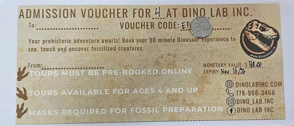 Dino Lab Voucher for 4