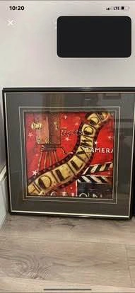 Set of 2 Hollywood Cinema Themed Framed Wall Art - photo 2