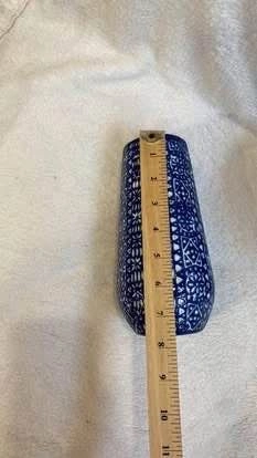 Two blue ceramic decorative vases - photo 2