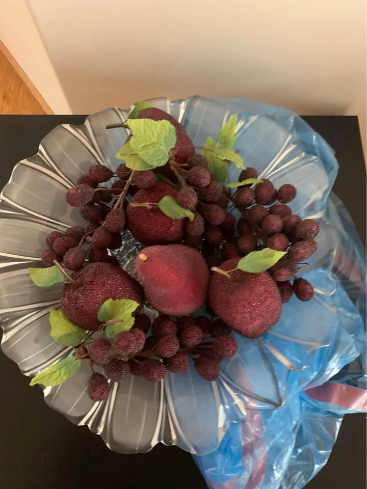 Fake Fruit, Beaded Fruit, with bowl vintage - photo 2