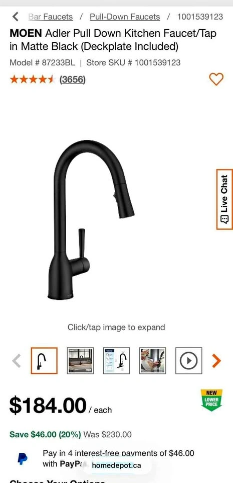 Moen kitchen faucet