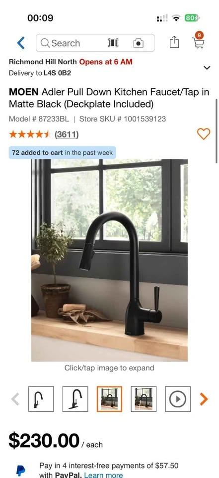 Moen kitchen faucet - photo 2