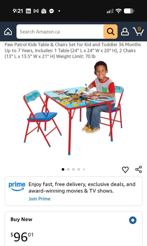 Paw Patrol kids table and chair set - photo 2