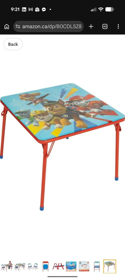 Paw Patrol kids table and chair set - photo 3