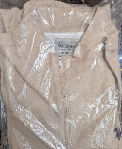 NWT U.S. Polo Assn. XL Light Khaki Quarter Zip Pullover - photo 2